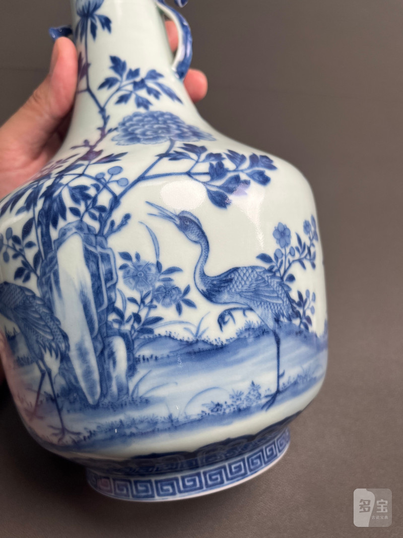 清道光  御制青花六合同春如意耳尊 - 图13